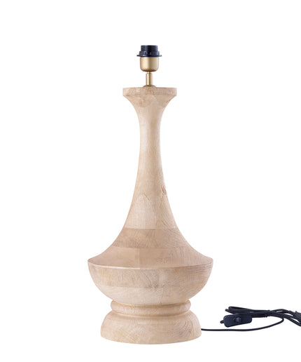 Ahid Natural mango wood classic table lamp round
