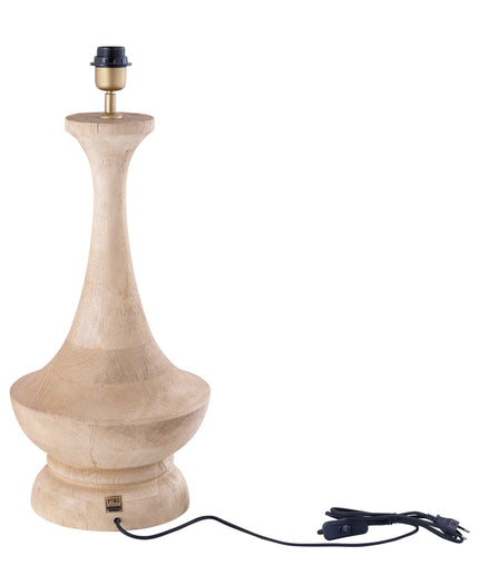 Ahid Natural mango wood classic table lamp round