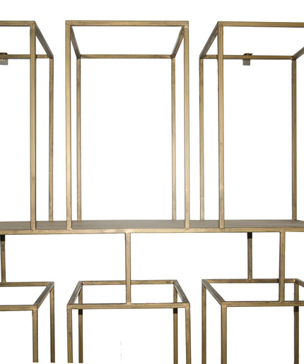 Alfa Natural Wood Metal open cabinet block