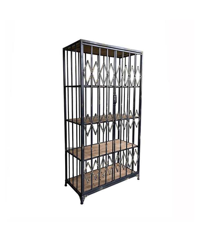 Alivator cabinet metal and wood shelf