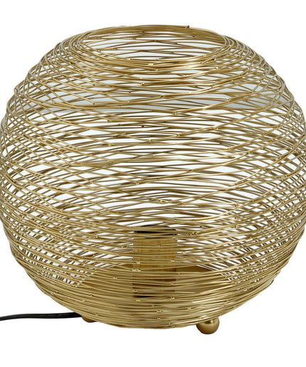 Andres Gold iron table lamp round wired design L