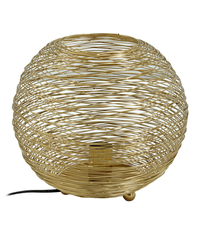 Andres Gold iron table lamp round wired design L