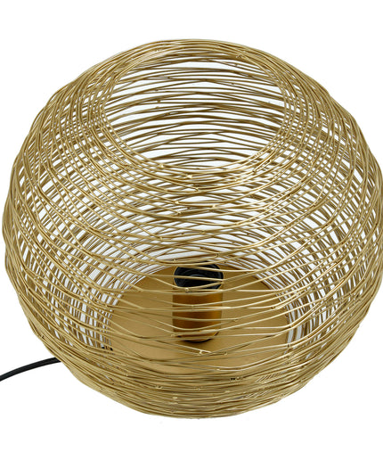 Andres Gold iron table lamp round wired design L