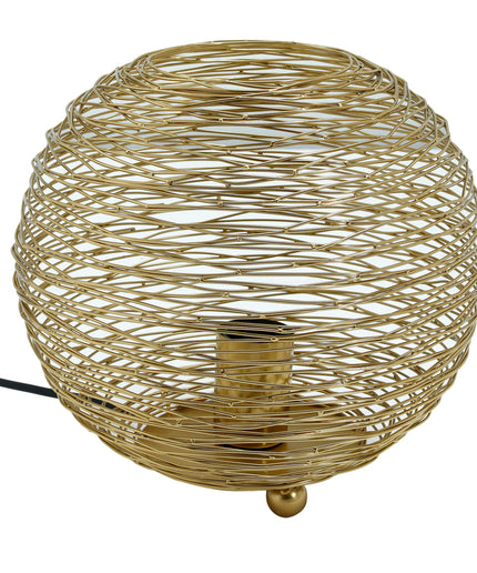 Andres Gold iron table lamp round wired design S