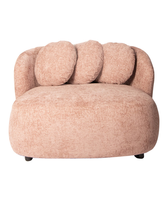 Aphrodite Pink loveseat legacy 14 flamingo fabric