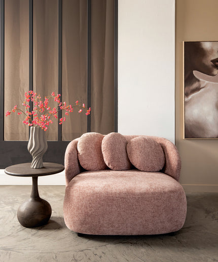 Aphrodite Pink loveseat legacy 14 flamingo fabric