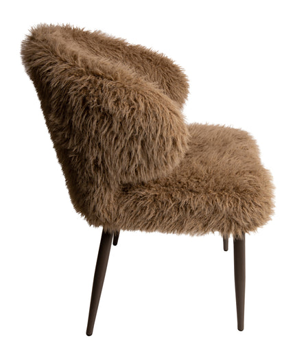 Ares Dining Chair Hair Brown