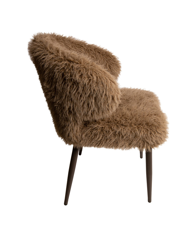Ares Dining Chair Hair Brown