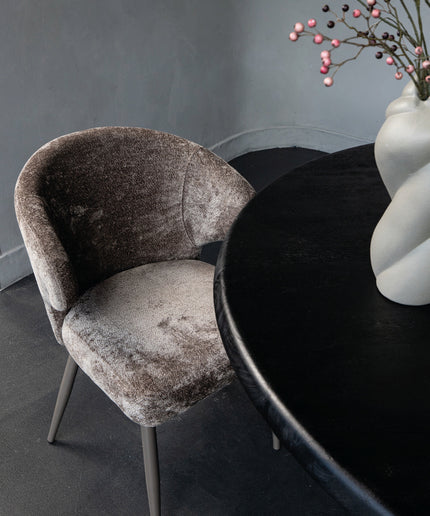 Ares Grey dining chair aphrodite 7 mocco clay leg