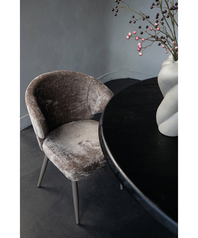 Ares Grey dining chair aphrodite 7 mocco clay leg