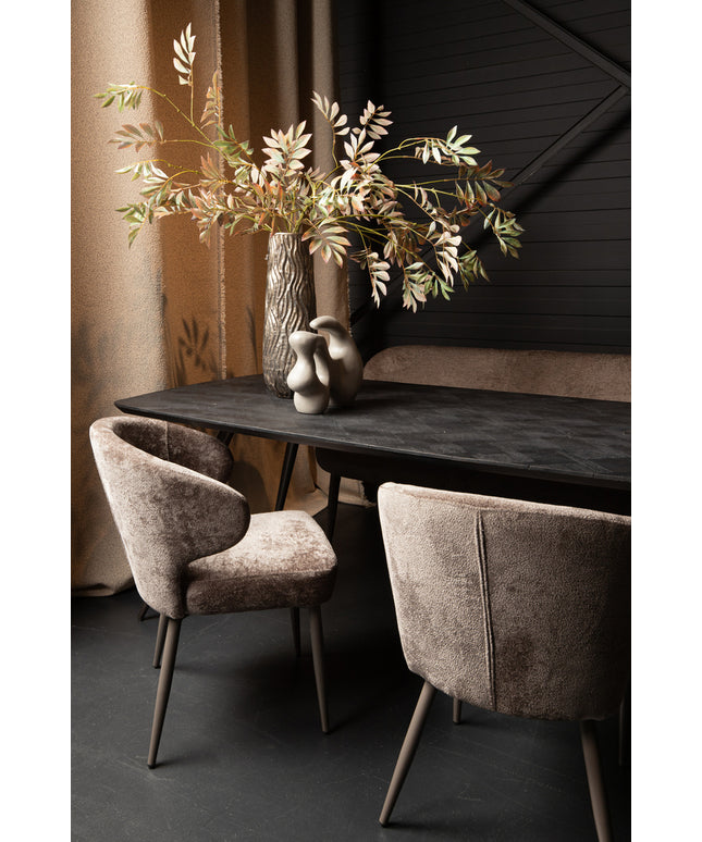 Ares Grey dining chair aphrodite 7 mocco clay leg