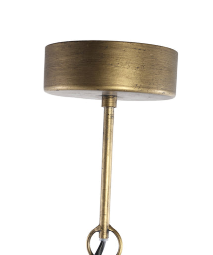 Arix Gold metal hanging lamp round layered shade