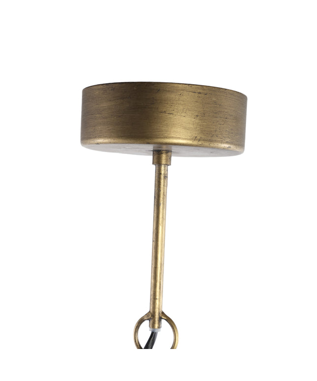 Arix Gold metal hanging lamp round layered shade