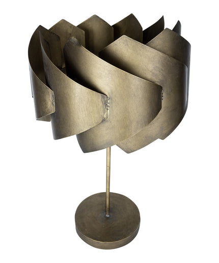 Arix Gold metal table lamp round layered shade