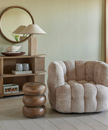 Arosa Swivel Armchair Natural