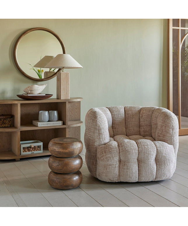 Arosa Swivel Armchair Natural