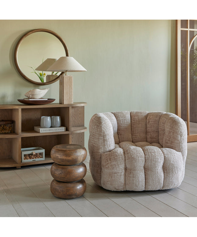 Arosa Swivel Armchair Natural