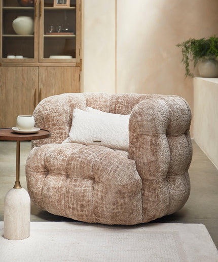 Arosa Swivel Armchair Taupe