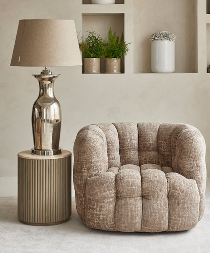 Arosa Swivel Armchair Taupe