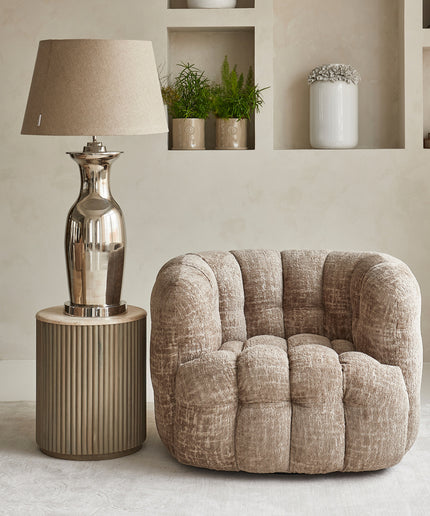 Arosa Swivel Armchair Taupe