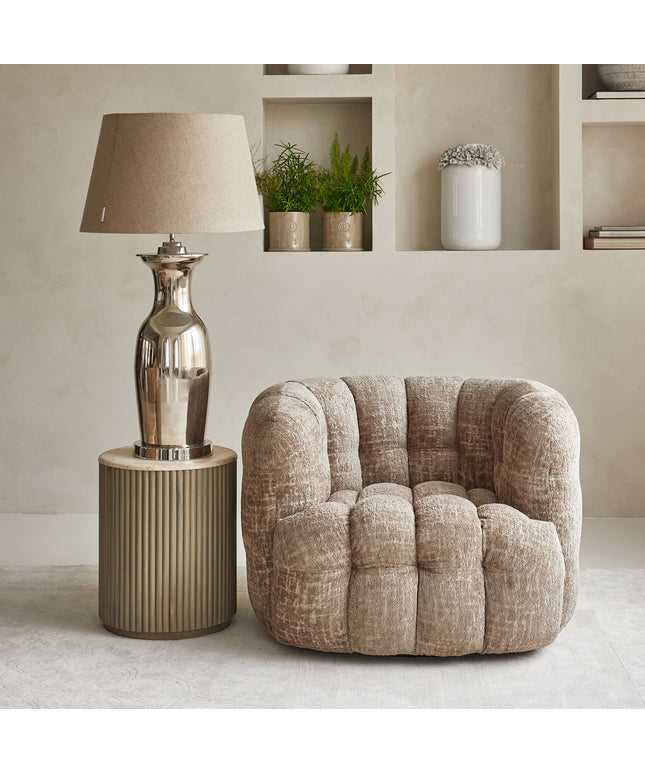 Arosa Swivel Armchair Taupe
