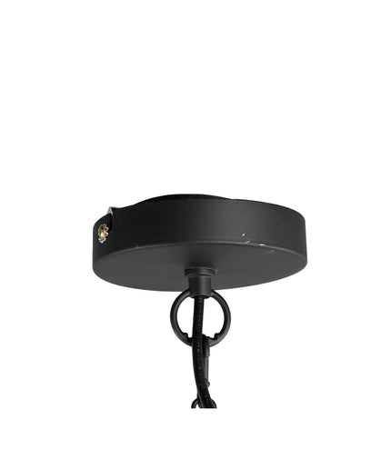 Bayu Black iron hanging lamp with bamboo cilinder