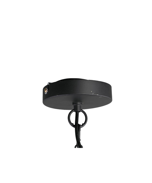 Bayu Black iron hanging lamp with bamboo cilinder