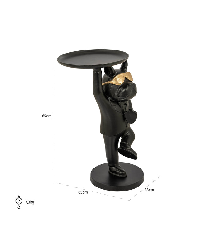 Bijzettafel Bullie (Black/gold)