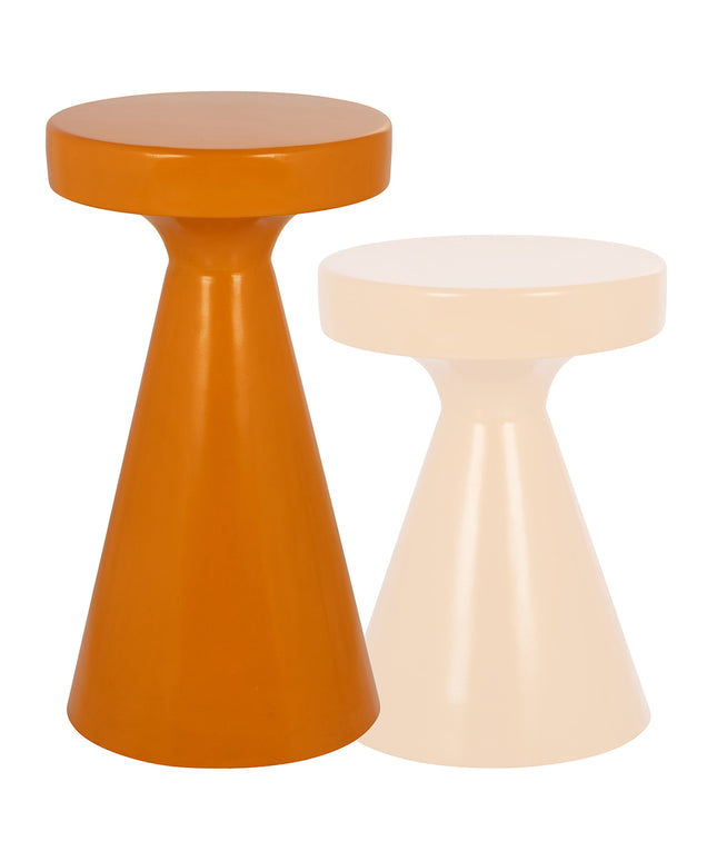 Bijzettafel Kimble donker oranje groot 30Ø