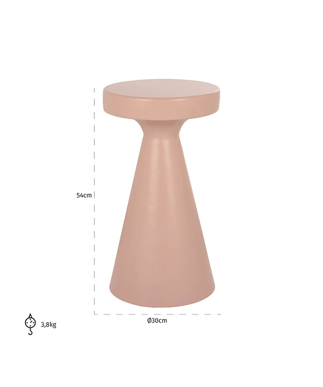 Bijzettafel Kimble roze groot 30Ø (Pink)