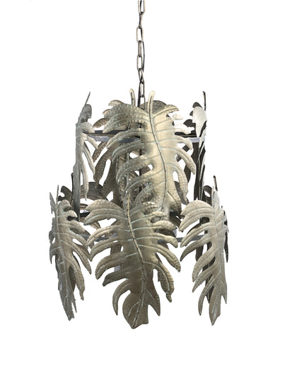 Boffo Gold iron palm leaf ceiling lamp round