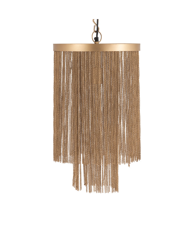 Brenton Gold iron chains round hanging lamp L