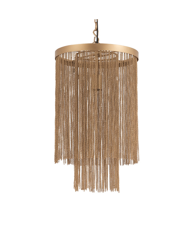 Brenton Gold iron chains round hanging lamp L
