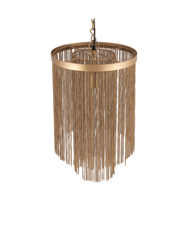 Brenton Gold iron chains round hanging lamp L