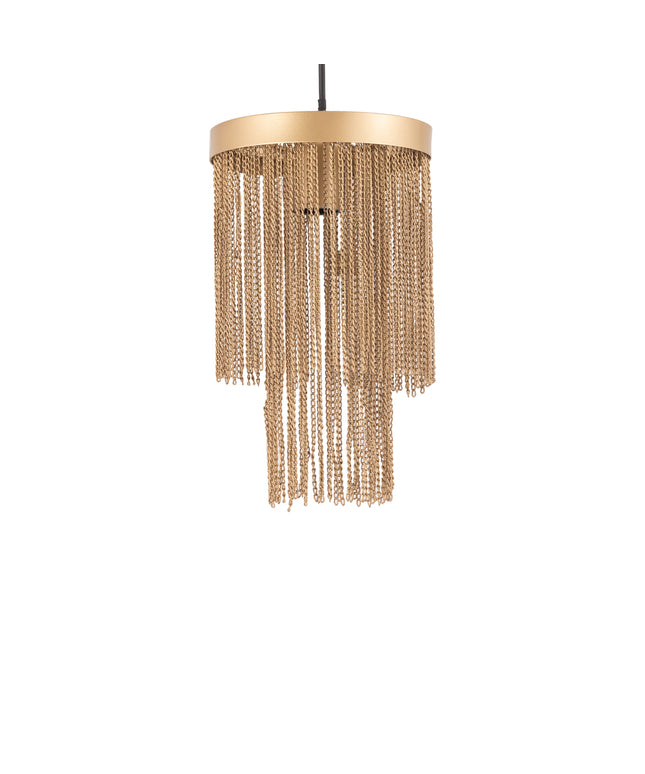 Brenton Gold iron chains round hanging lamp S