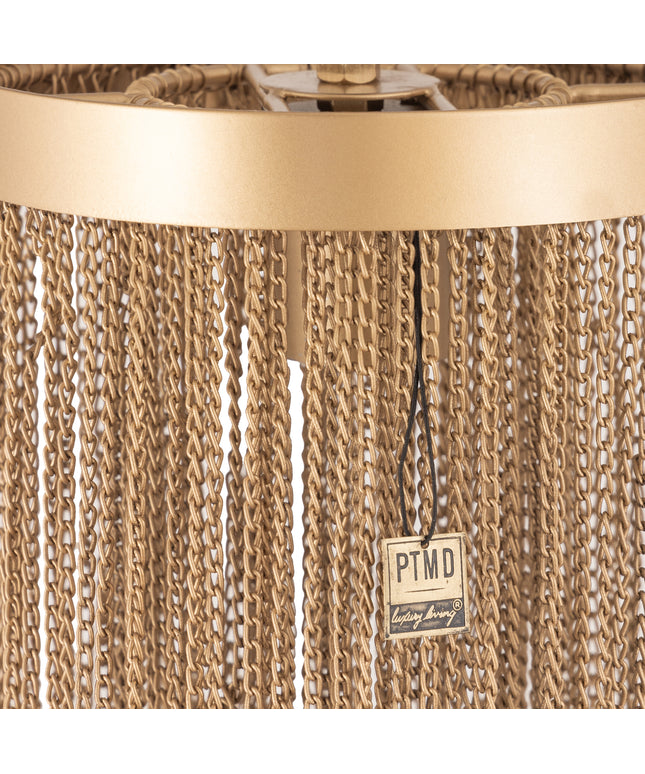 Brenton Gold iron chains round hanging lamp S