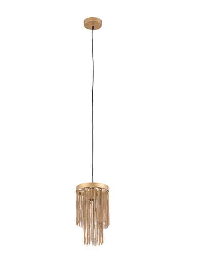 Brenton Gold iron chains round hanging lamp S