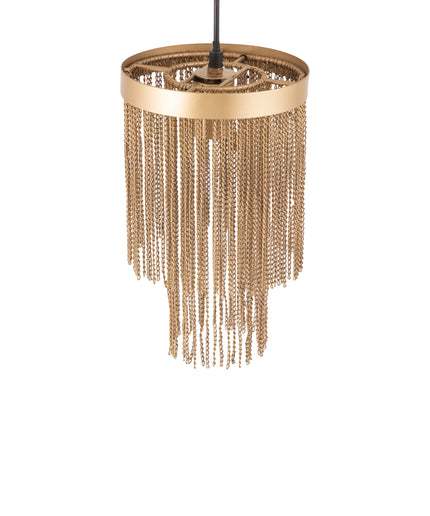 Brenton Gold iron chains round hanging lamp S