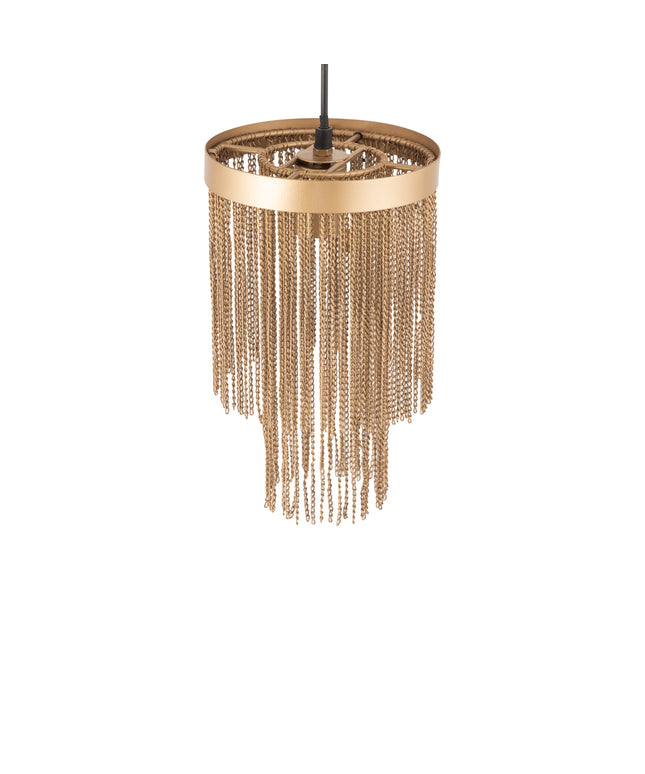 Brenton Gold iron chains round hanging lamp S