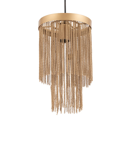 Brenton Gold iron chains round hanging lamp S