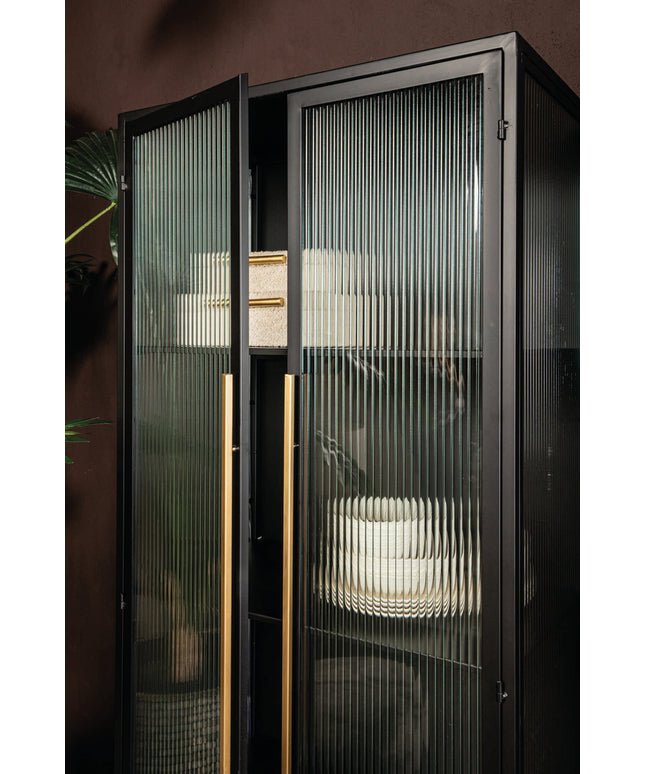 Caeleen cabinet black and gold