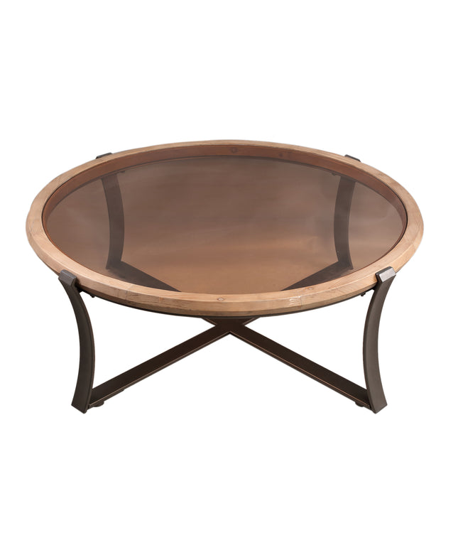 Cami Natural fir wood coffeetable bended frame L