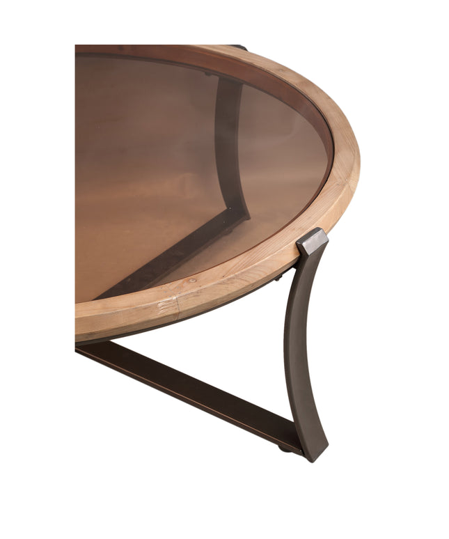 Cami Natural fir wood coffeetable bended frame L