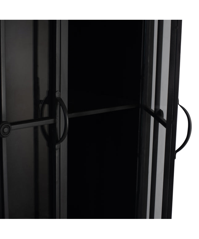 Cave Black iron cabinet high