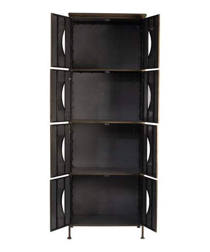 Cave Black iron cabinet high