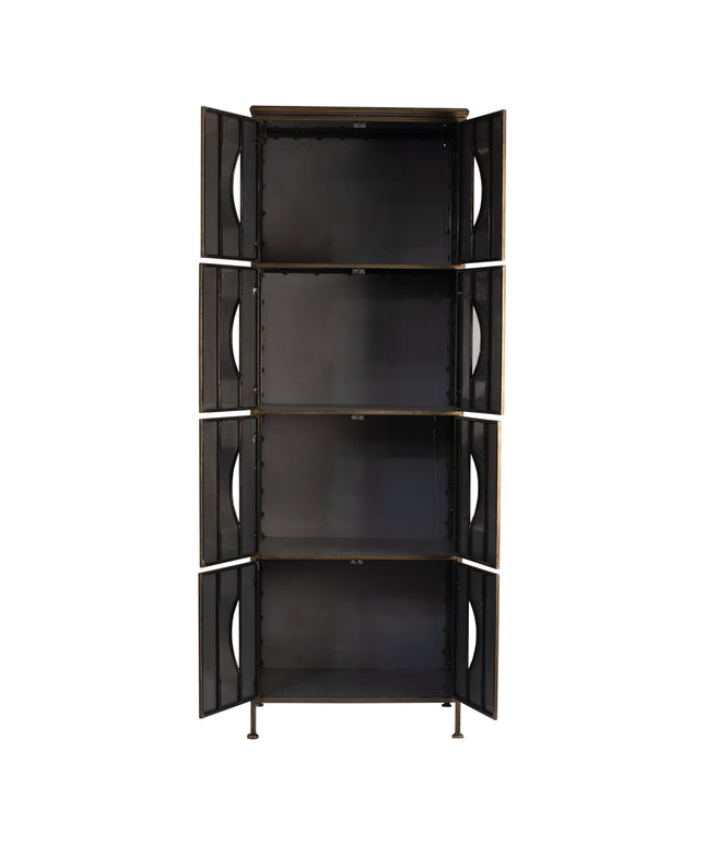 Cave Black iron cabinet high