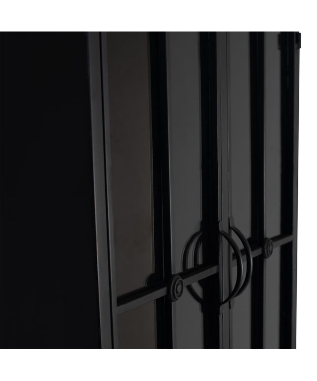 Cave Black iron cabinet high