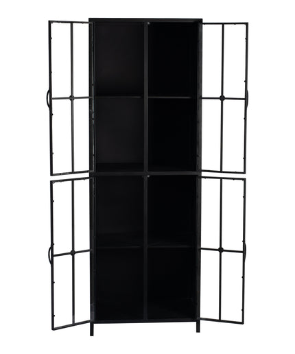 Cave Black iron cabinet high