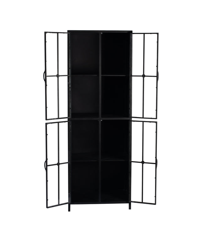 Cave Black iron cabinet high