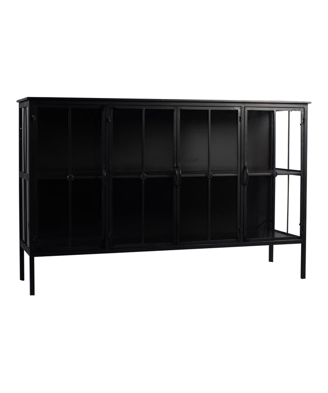Cave Black iron cabinet low